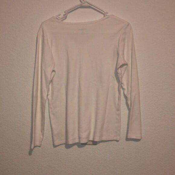 Lizclairborne S wite long sleve shirt - Picture 3 of 3